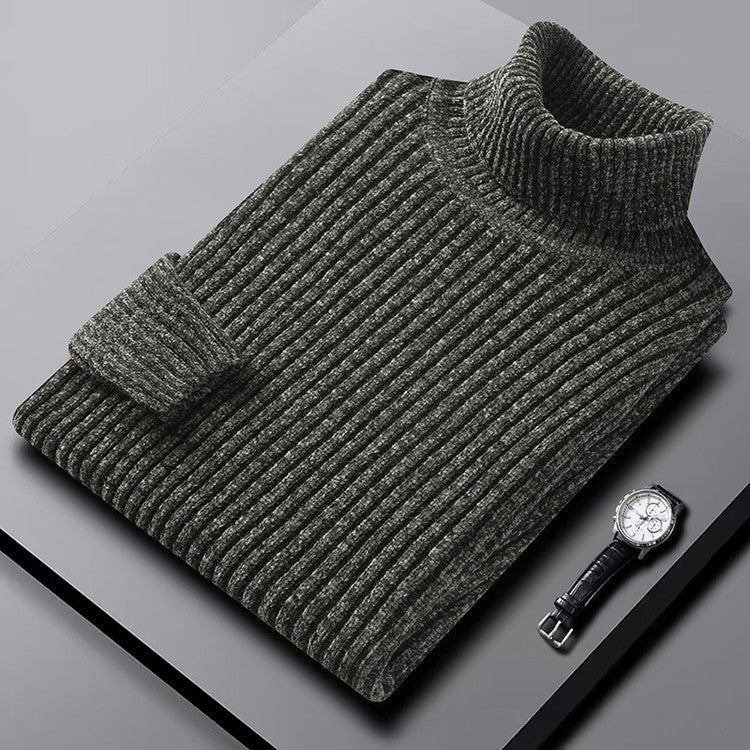 Men’s Sweater | High Neck Ribbed Design