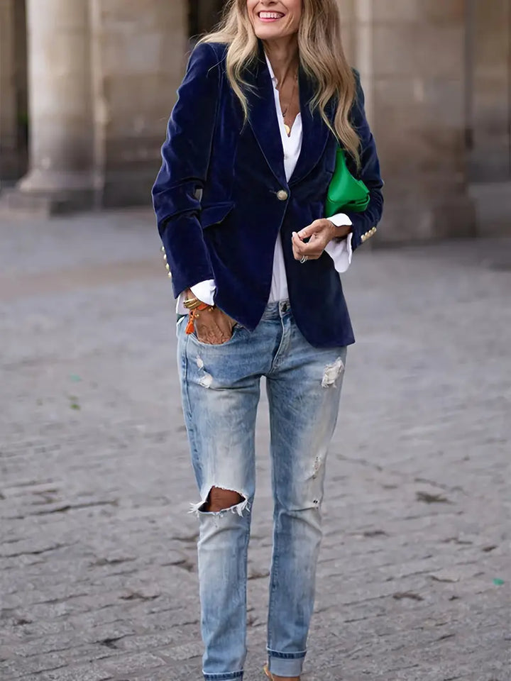 Women's Blazer | Single Button Notched Lapel