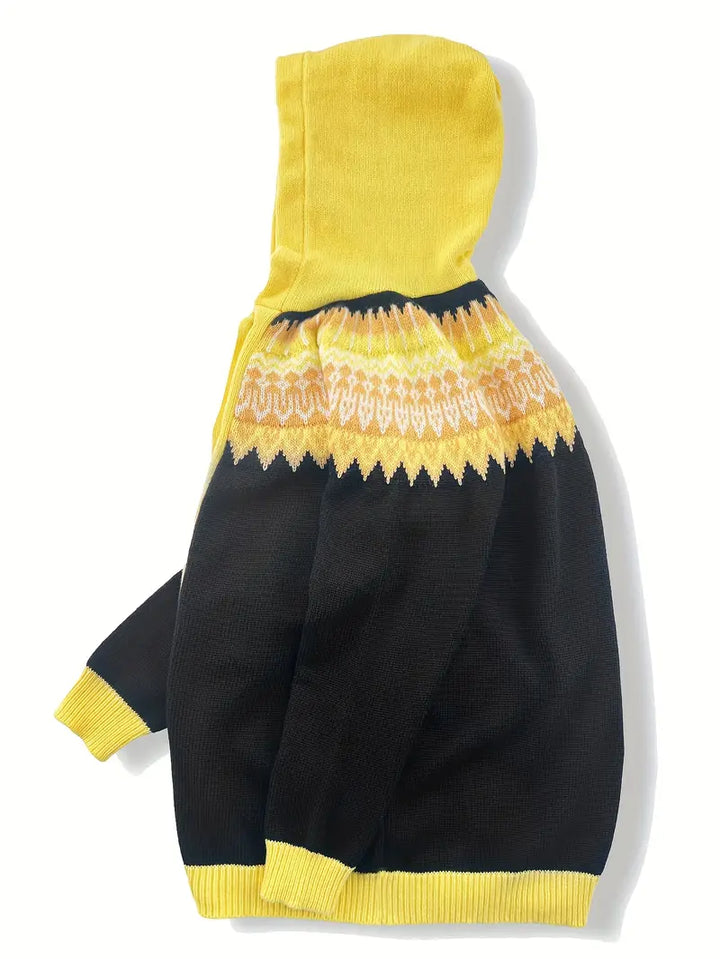 Women’s Cardigan |  Patterned Upper Section