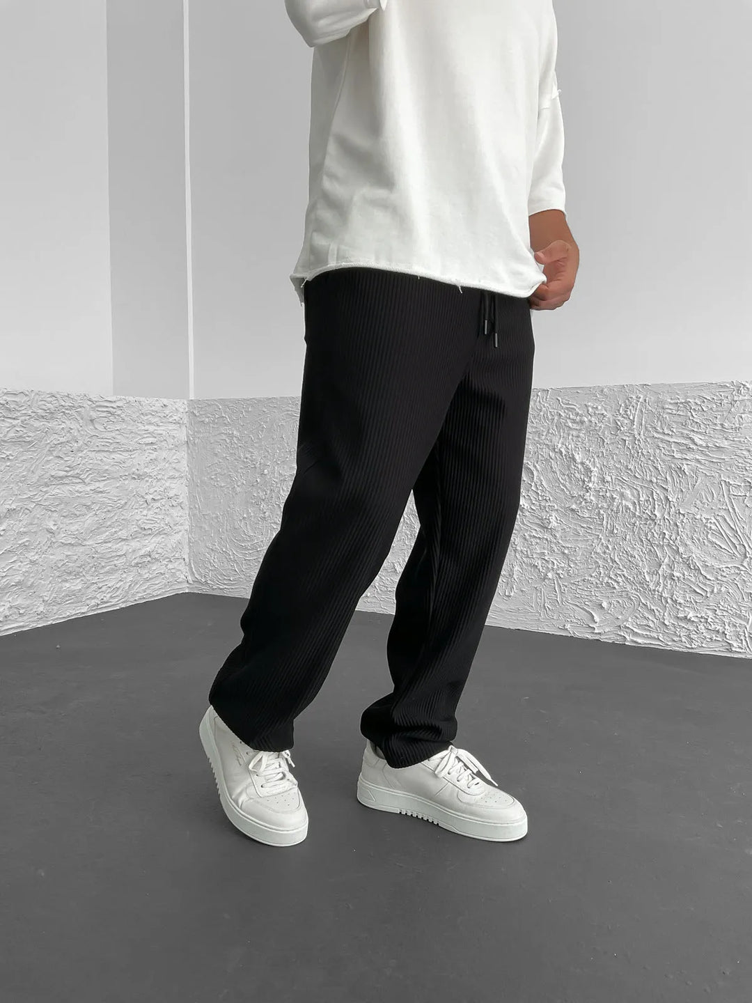 Men’s Lounge Pants | Vertical Stripe Wide Leg