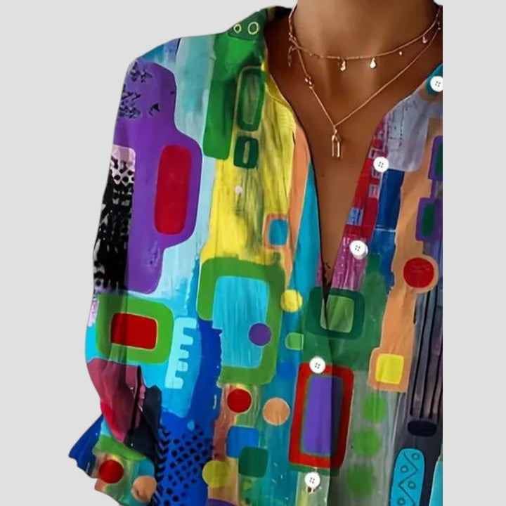 Women’s Blouse | Long-Sleeve Abstract Print