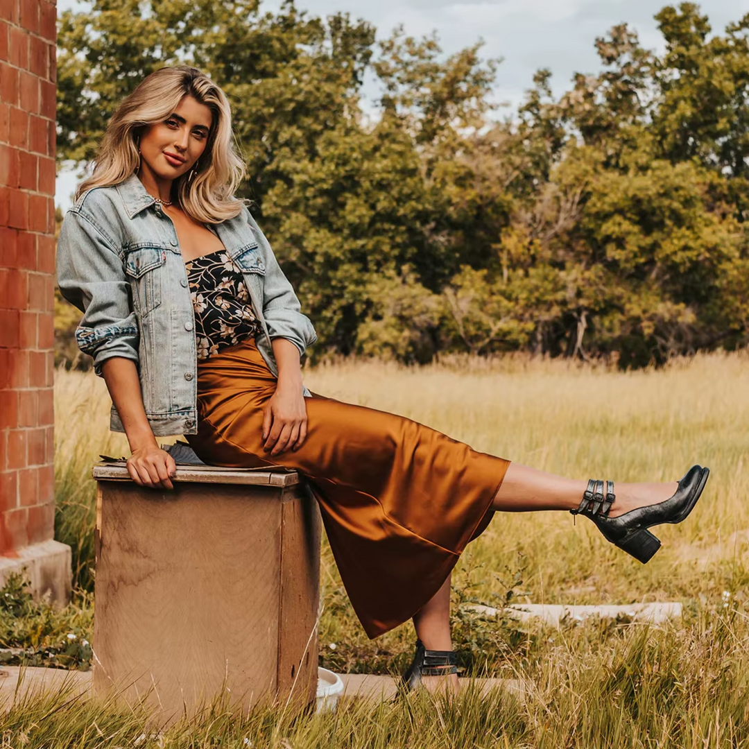 Heels For Women | Raised Block Heel Buckle Fastenings