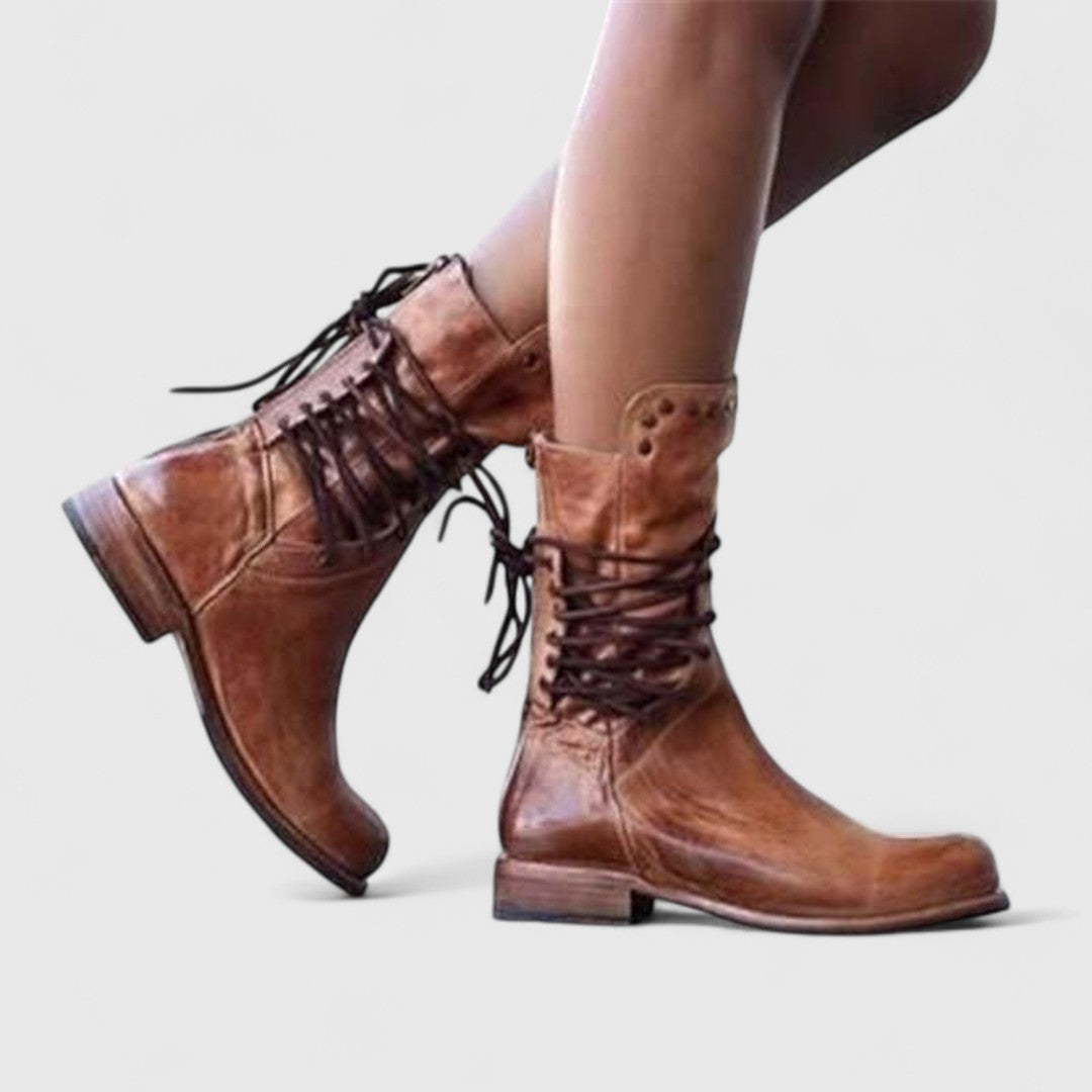 Boots For Women | Lace-Up Stud Detail