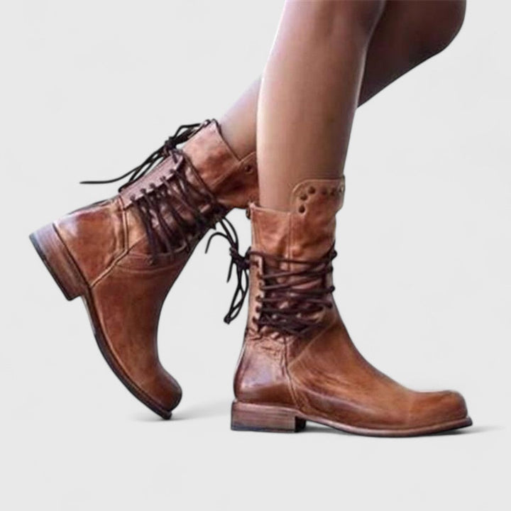 Boots For Women | Lace-Up Stud Detail