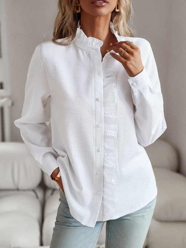 Women’s Blouse | Ruffled Front Detail