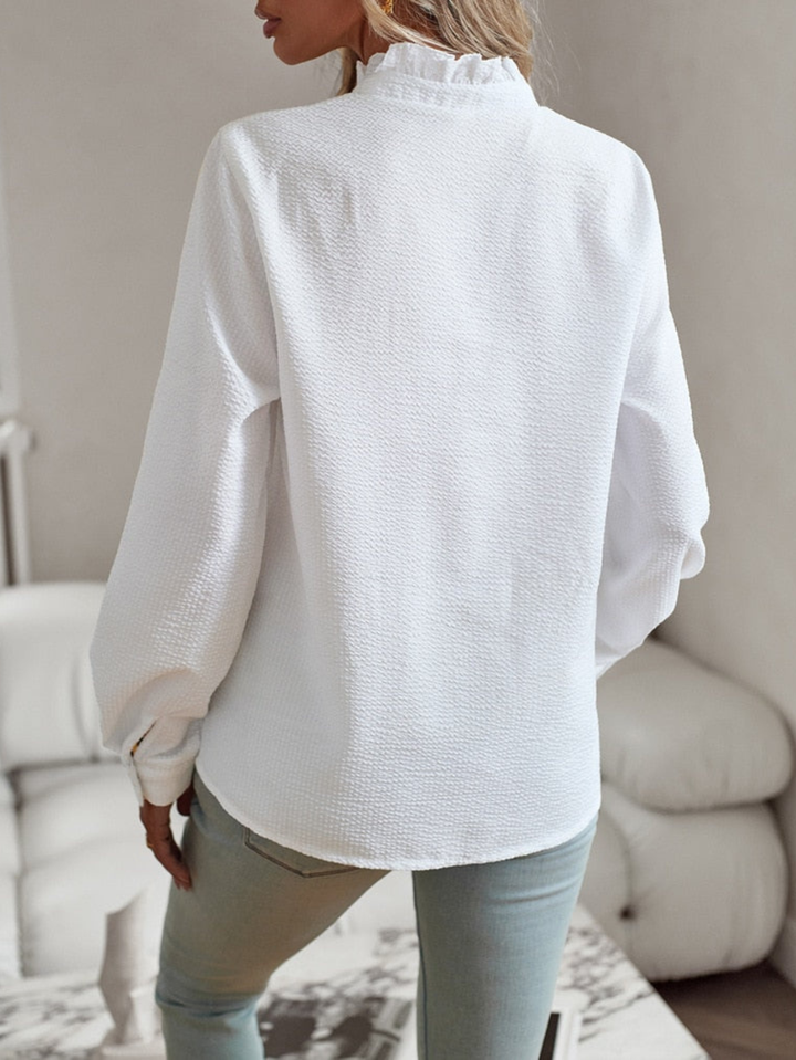 Women’s Blouse | Ruffled Front Detail