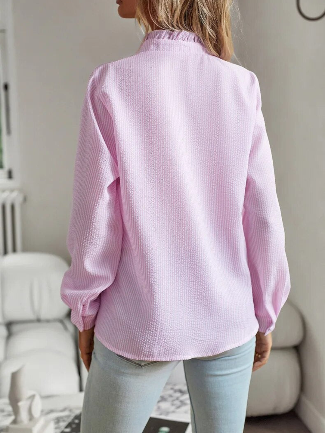 Women’s Blouse | Ruffled Front Detail