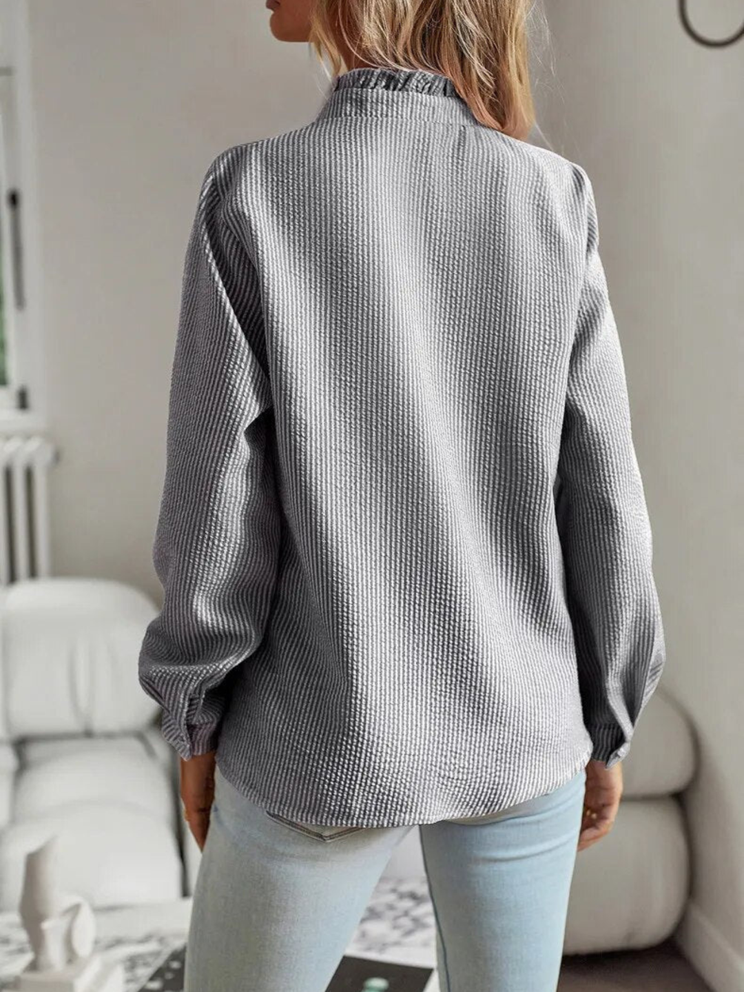 Women’s Blouse | Ruffled Front Detail