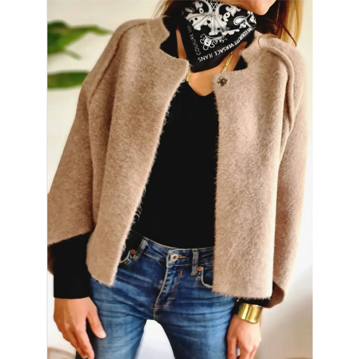 Women's Coat | Structured Collar Long Sleeves