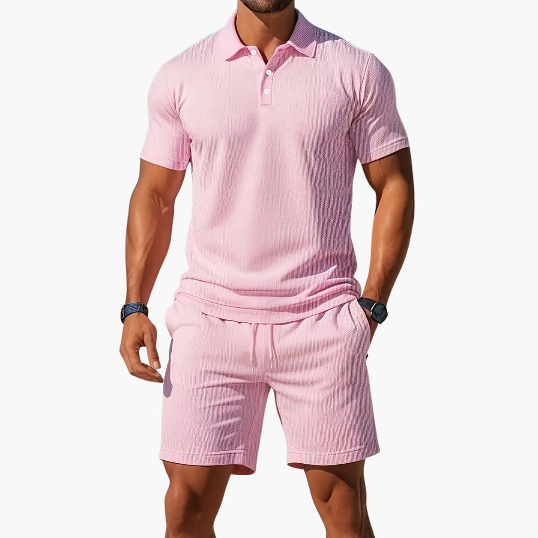 Men's Polo & Shorts Set | Drawstring