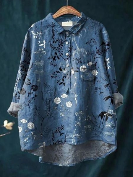 Women’s Blouse | Floral Print Button Front