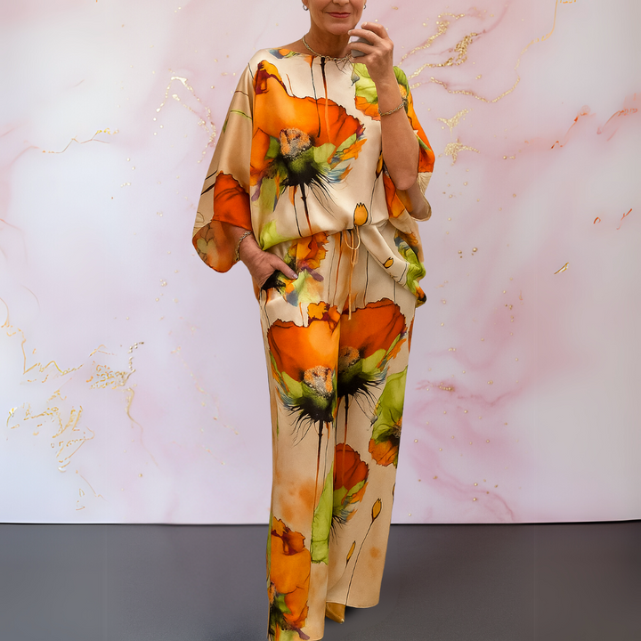 Women's Two-Piece Set  | Abstract Floral Print