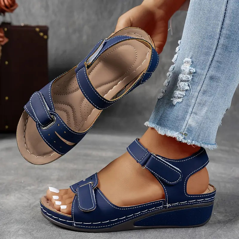 Sandals For Women | Hook And Loop Strap Platform