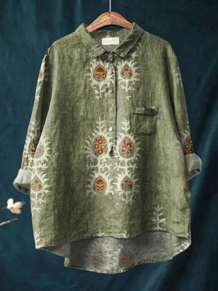 Women’s Blouse | Floral Print Button Front