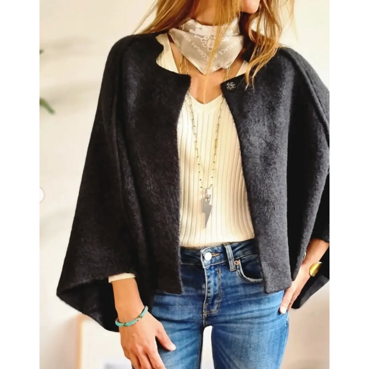 Women's Coat | Structured Collar Long Sleeves