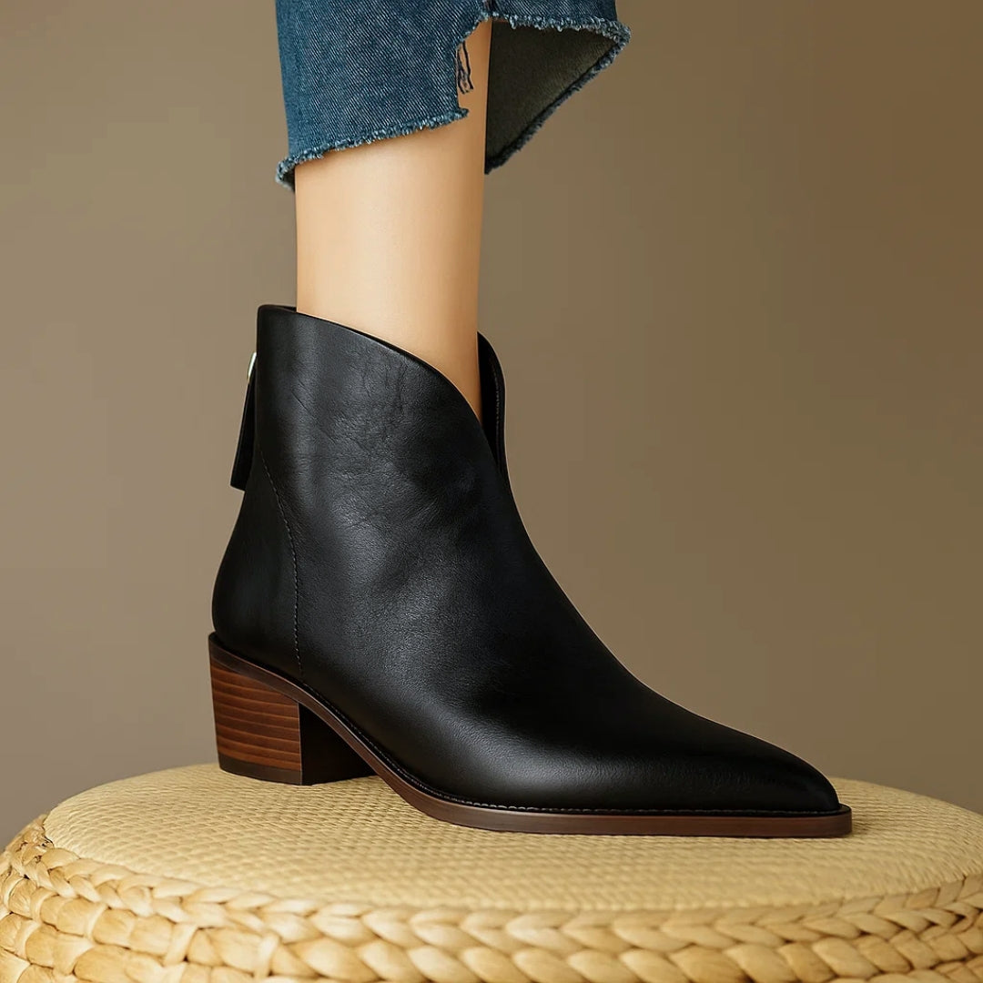 Boots For Women | Pointed Toe Smooth Shaft