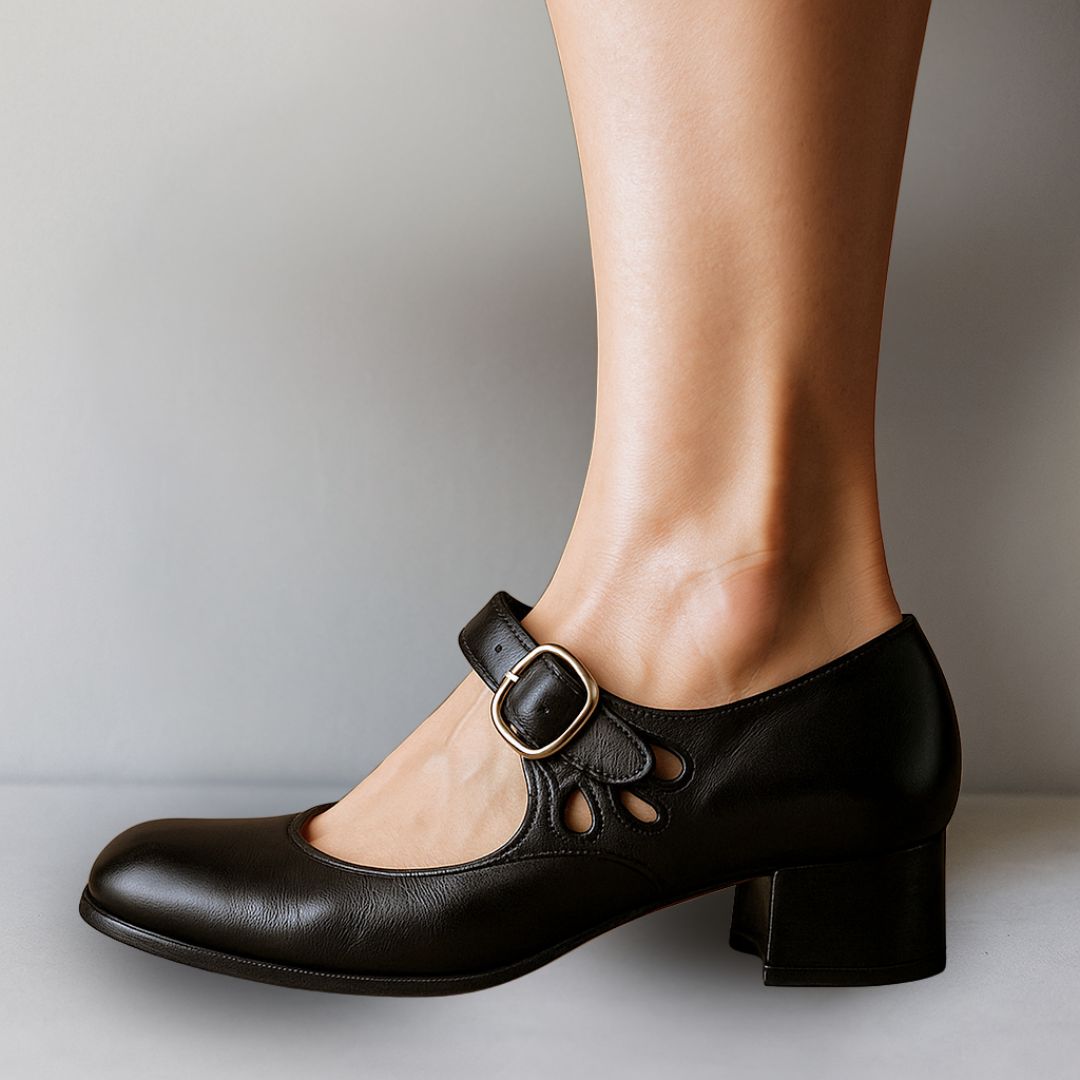 Mary Jane Shoes For Women | Block Heel Buckle Strap