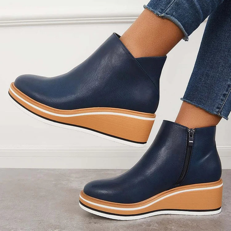 Boots for Women | Side Zip Wedge