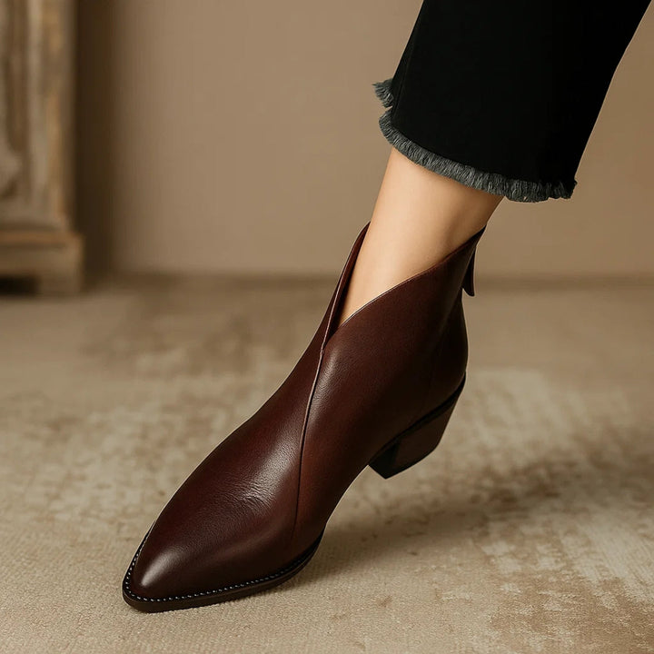 Boots For Women | Pointed Toe Smooth Shaft