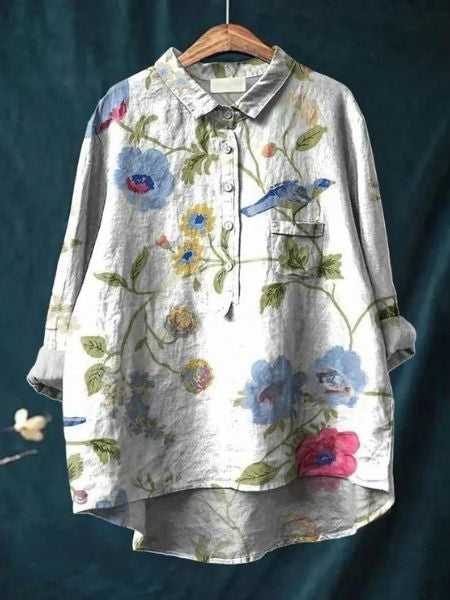 Women’s Blouse | Floral Print Button Front