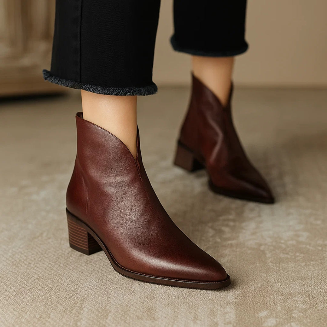 Boots For Women | Pointed Toe Smooth Shaft