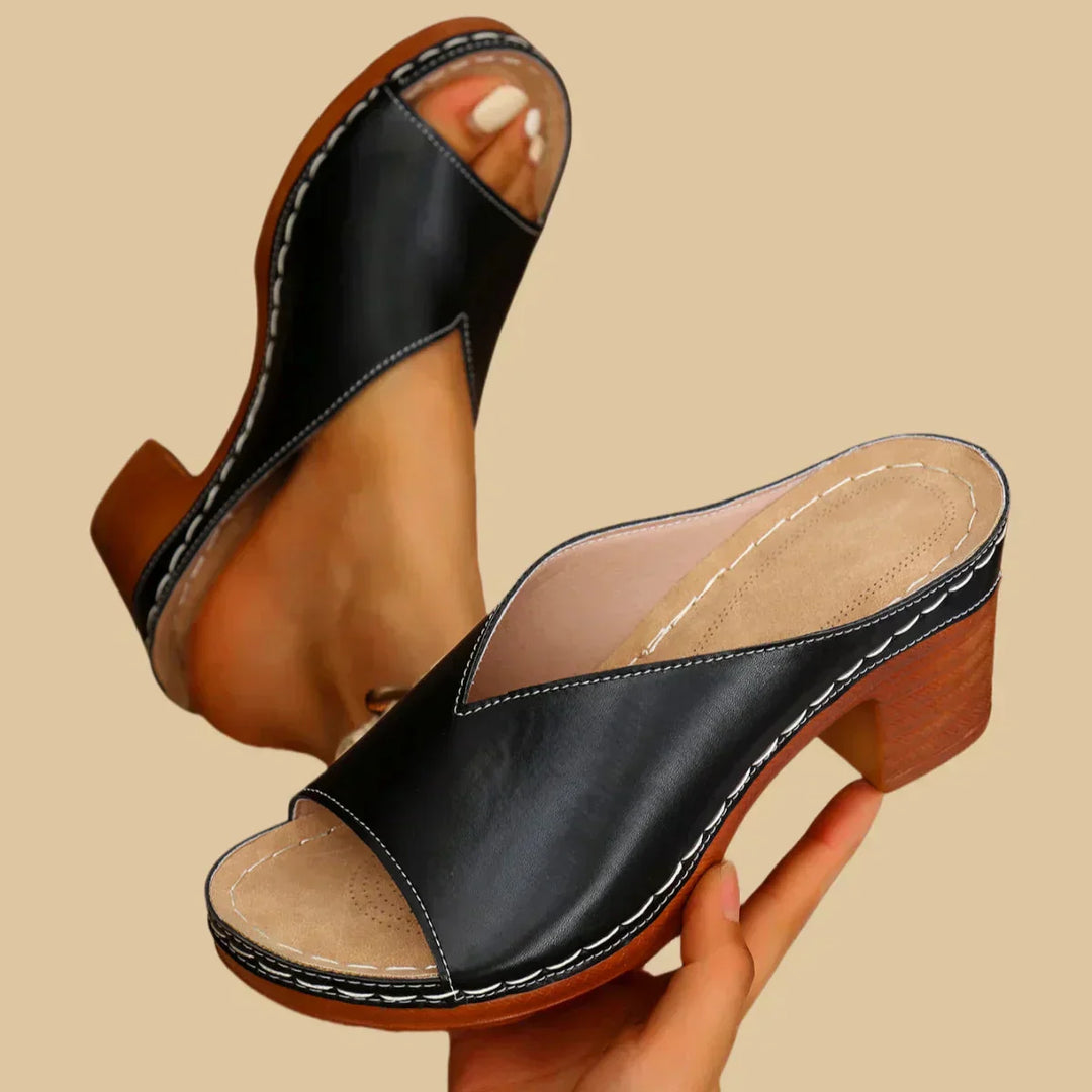 Sandals For Women | Mule Structure Stitched Sole Edge