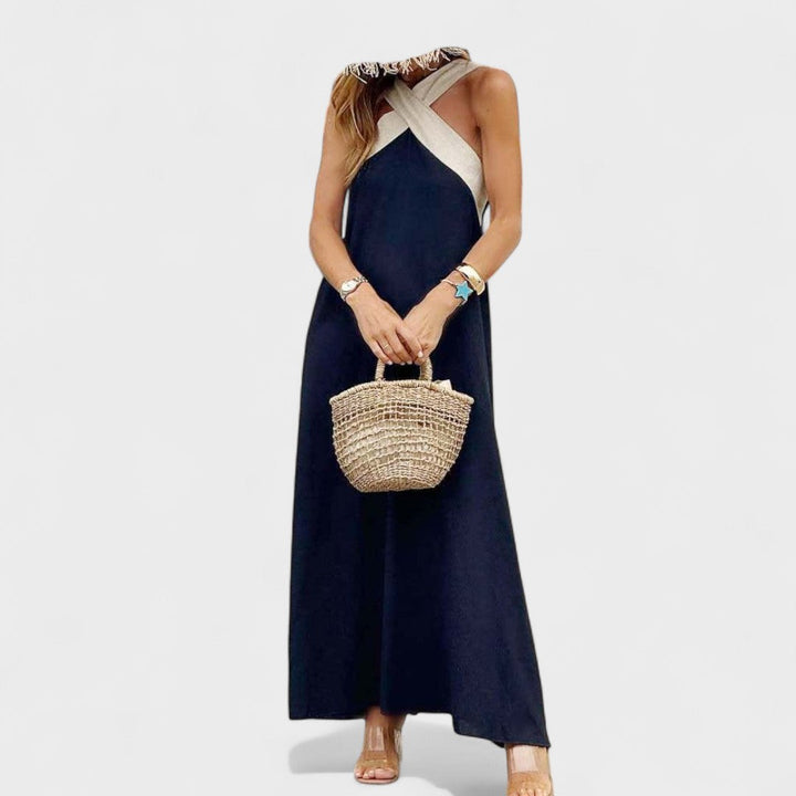 Women’s Dress | Sleeveless Maxi with Cross Straps