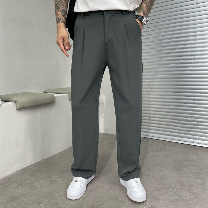 Men’s Trousers | Straight Leg Pleated Front