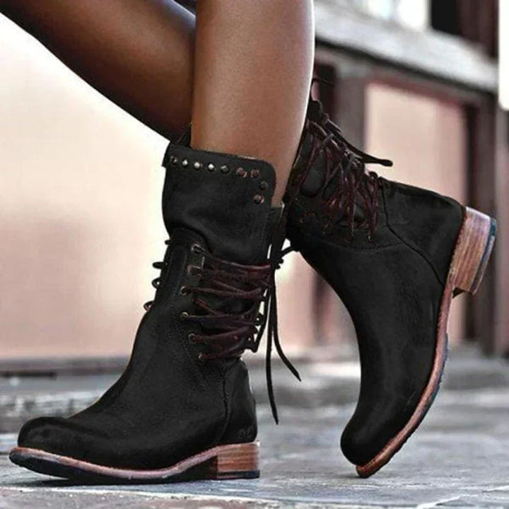 Boots for Women | Lace-Up Studded Trim