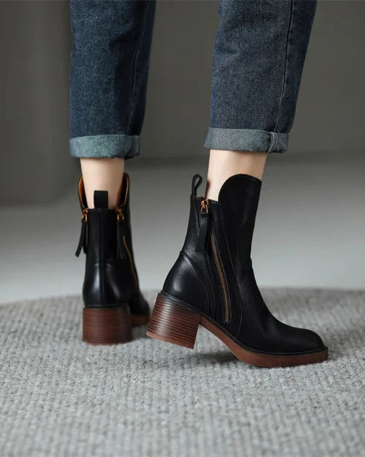 Boots For Women | Side Zipper Ankle-Height Shaft