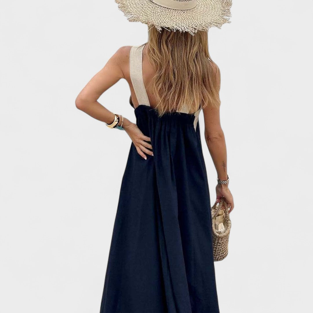Women’s Dress | Sleeveless Maxi with Cross Straps