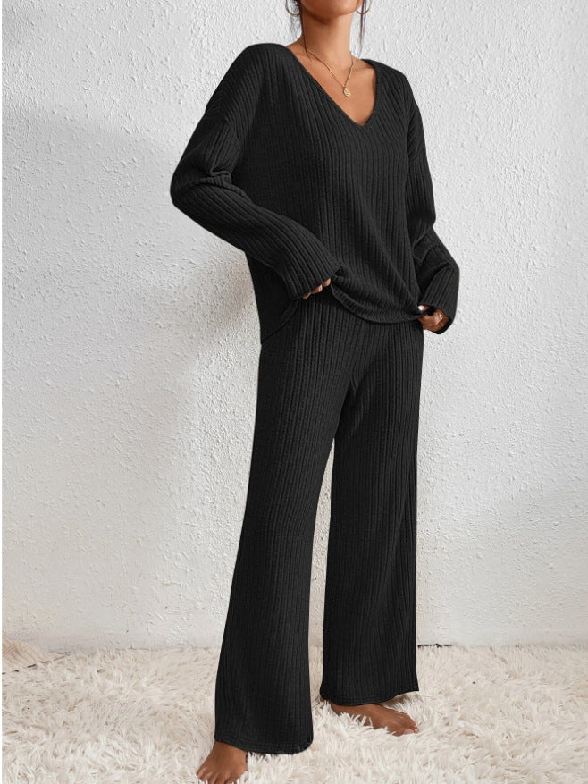 Women’s Loungewear | Long Sleeve Top and Wide Leg Pants