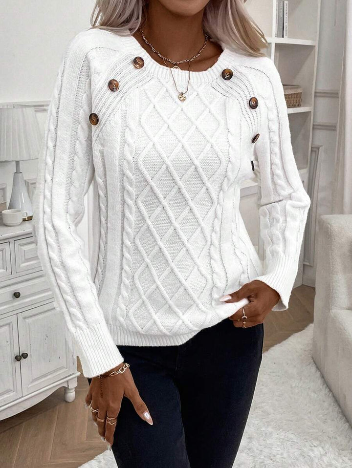 Women's Blouse | Button Details Decorative