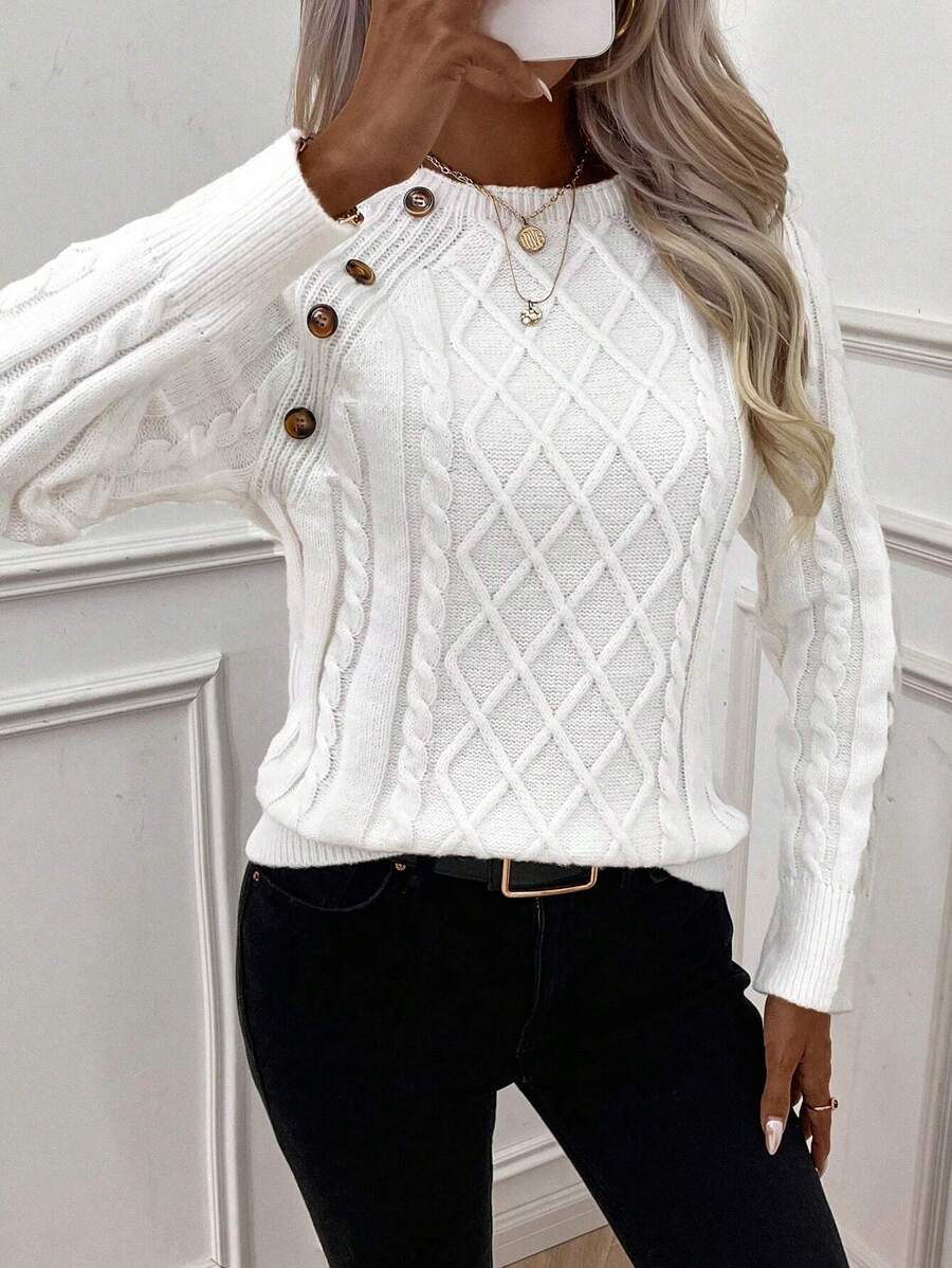 Women's Blouse | Button Details Decorative