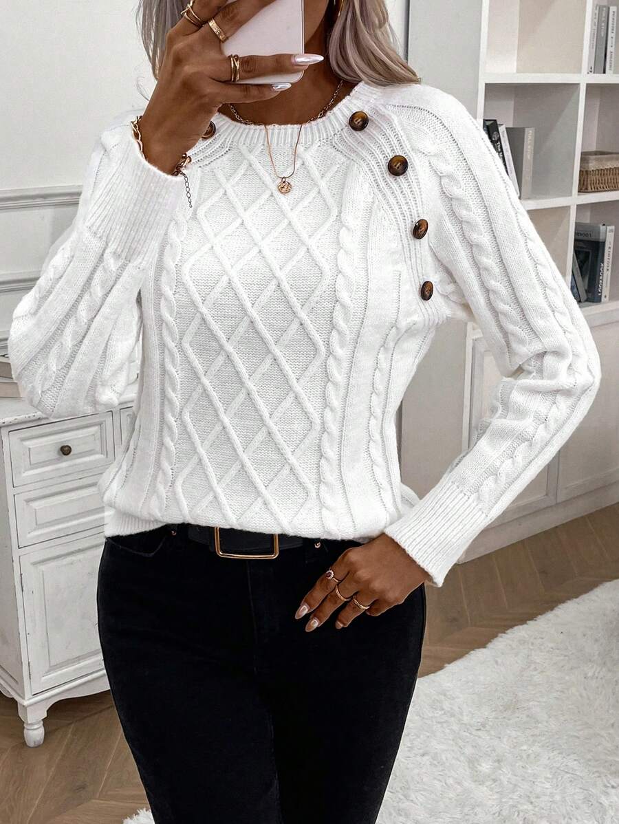Women's Blouse | Button Details Decorative