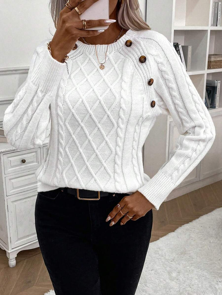 Women's Blouse | Button Details Decorative