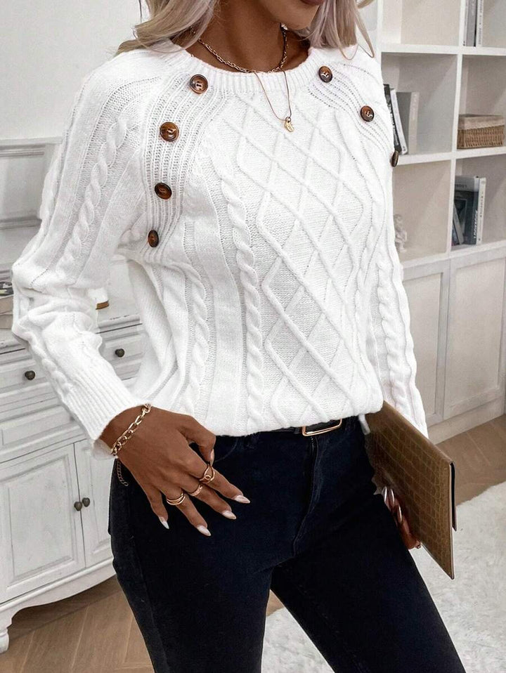 Women's Blouse | Button Details Decorative