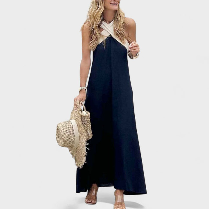 Women’s Dress | Sleeveless Maxi with Cross Straps