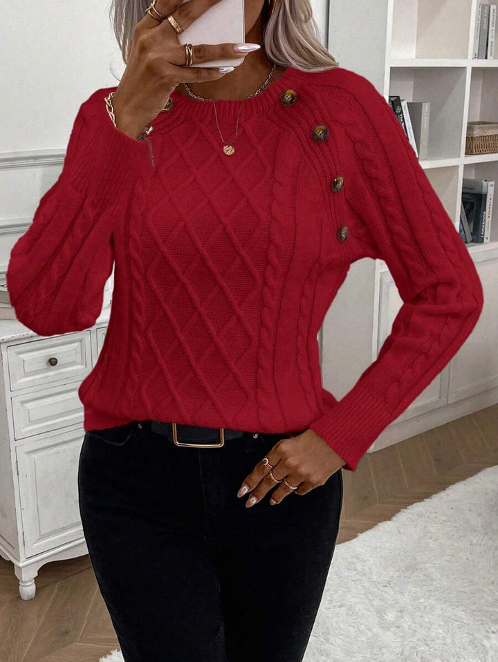 Women's Blouse | Button Details Decorative