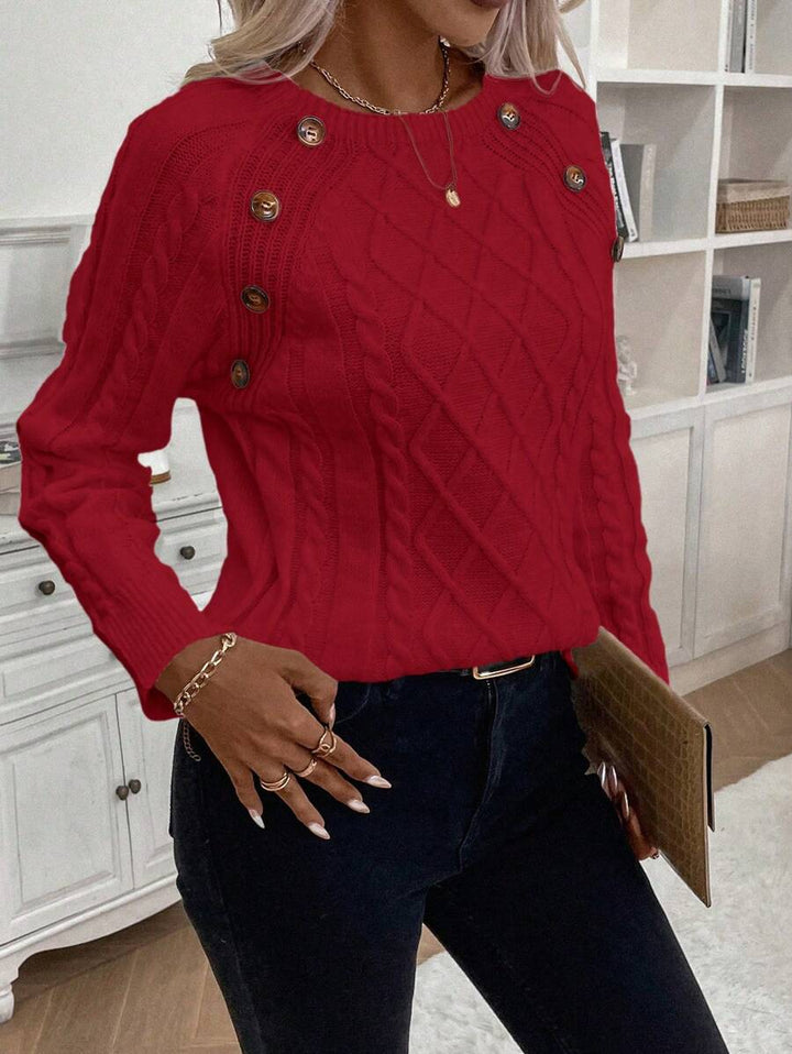 Women's Blouse | Button Details Decorative