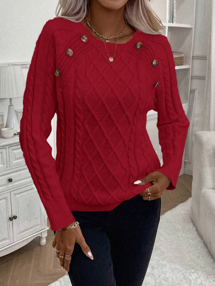 Women's Blouse | Button Details Decorative