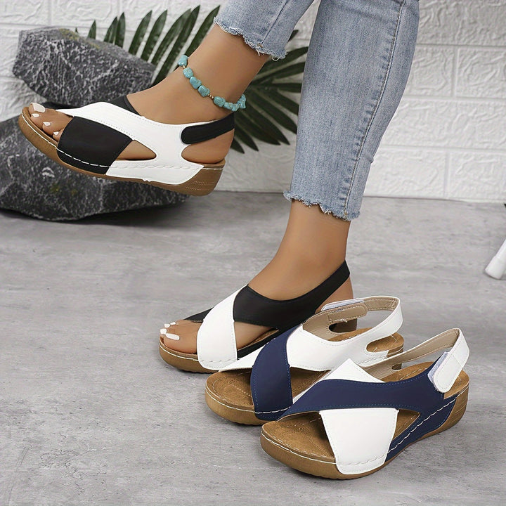 Sandals for Women | Multi-panel Open-Toe Slingback
