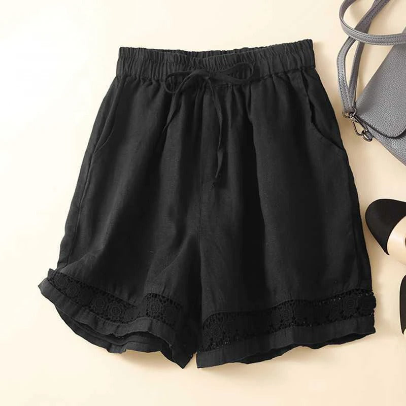 Women’s Shorts | Elastic Waist Lace Hem