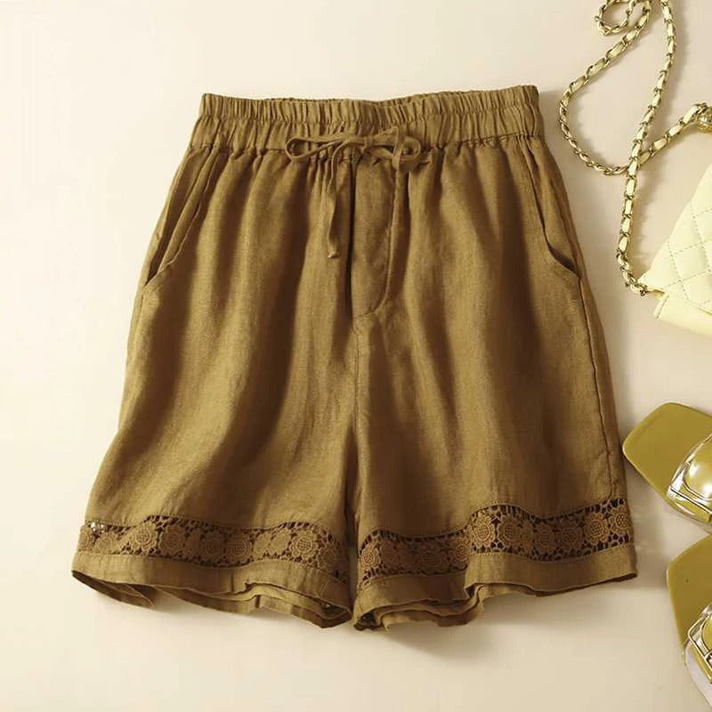 Women’s Shorts | Elastic Waist Lace Hem