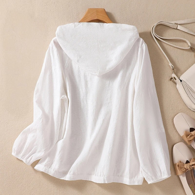 Women’s Blouse | Hooded Long-Sleeve