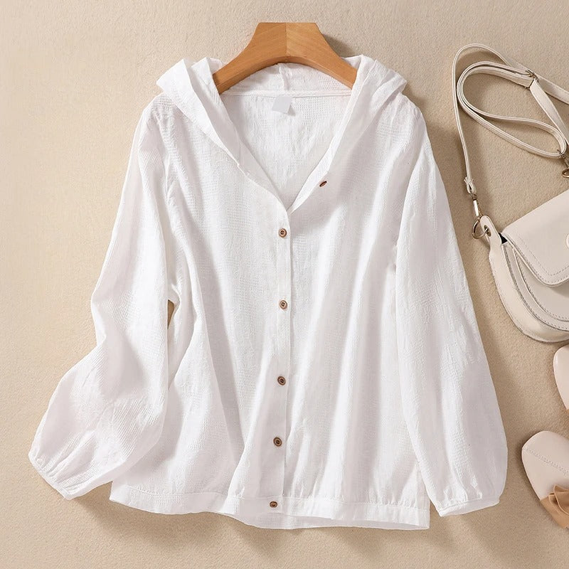 Women’s Blouse | Hooded Long-Sleeve