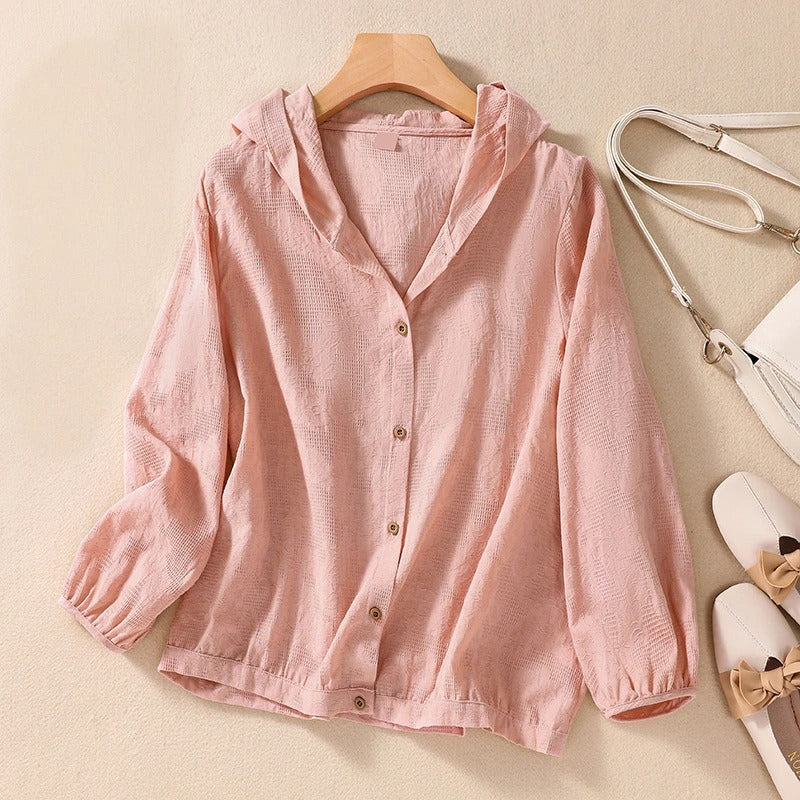 Women’s Blouse | Hooded Long-Sleeve