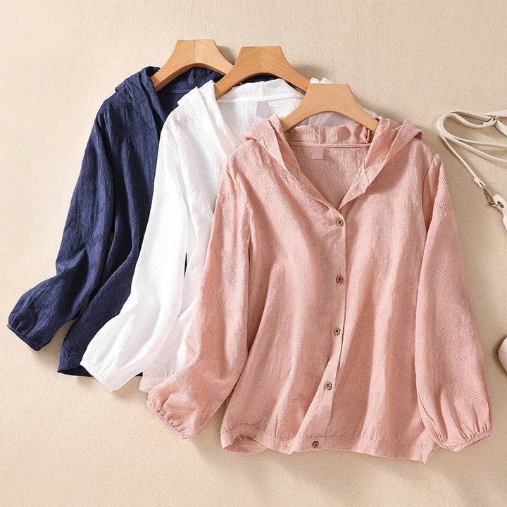 Women’s Blouse | Hooded Long-Sleeve