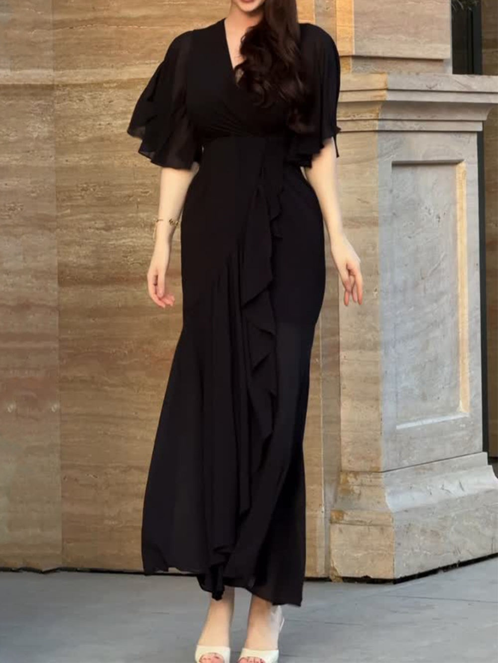 Women’s Dress | Retro Wrap-Style Silhouette