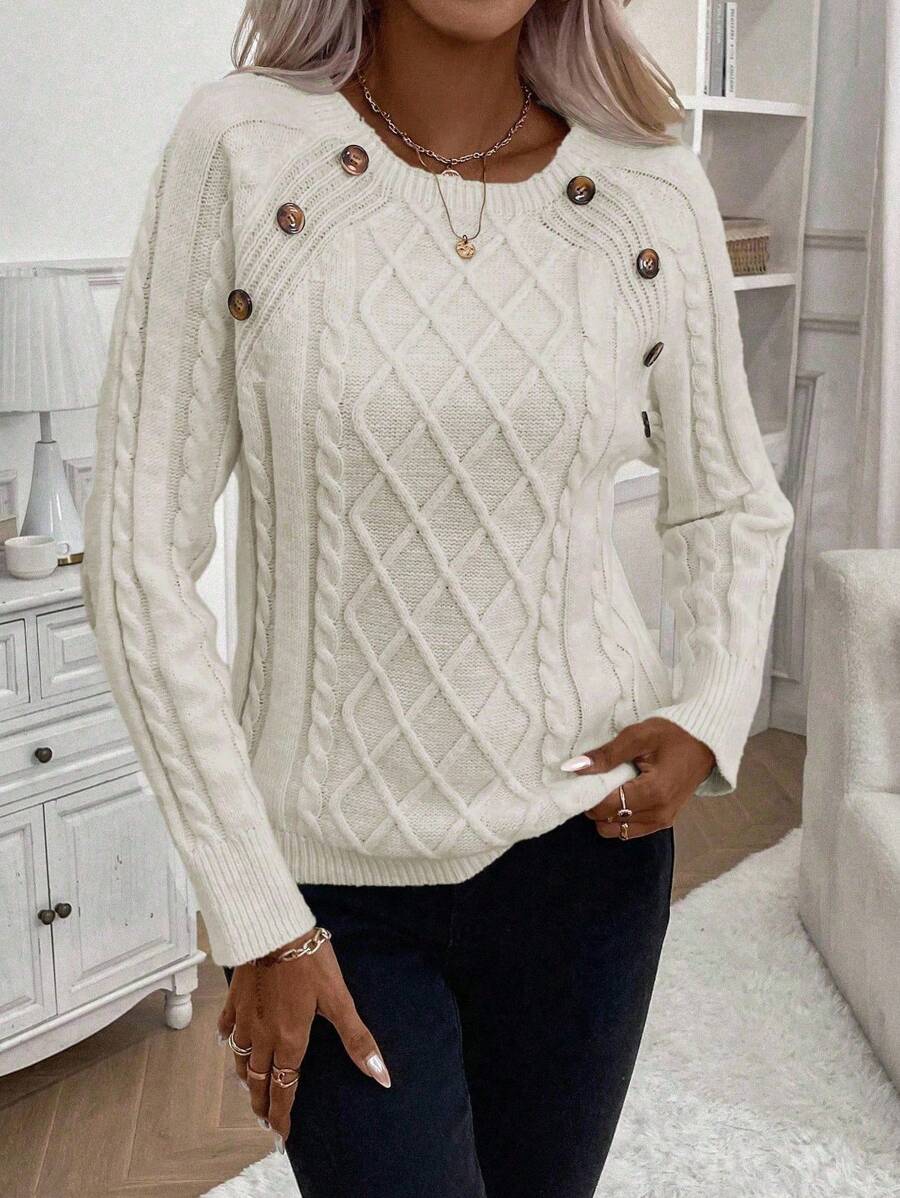 Women's Blouse | Button Details Decorative